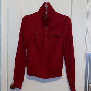 Red fall jacket